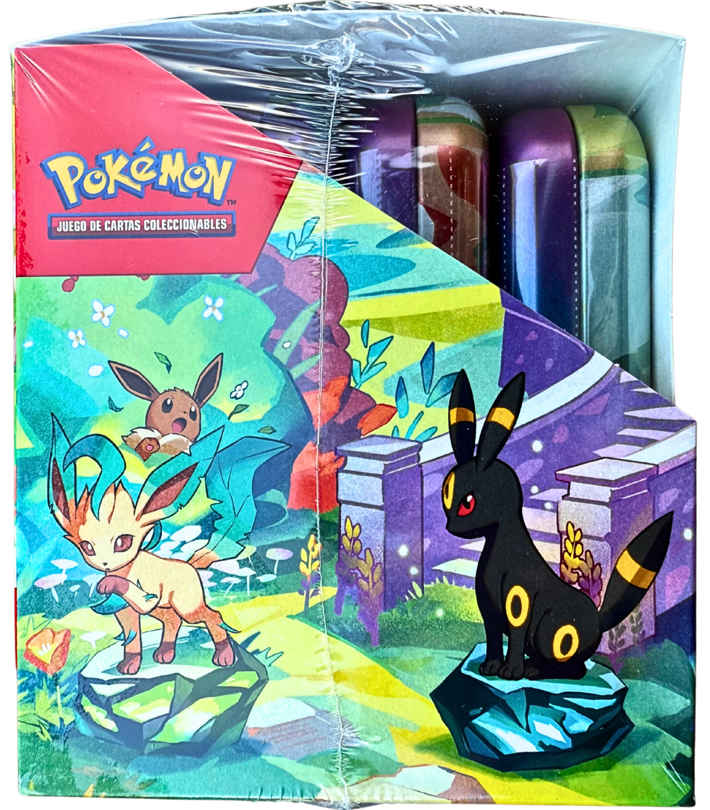 Pokemon TCG Spanish - Evoluciones Prismaticas (Prismatic Evolutions) Mini Tin Display