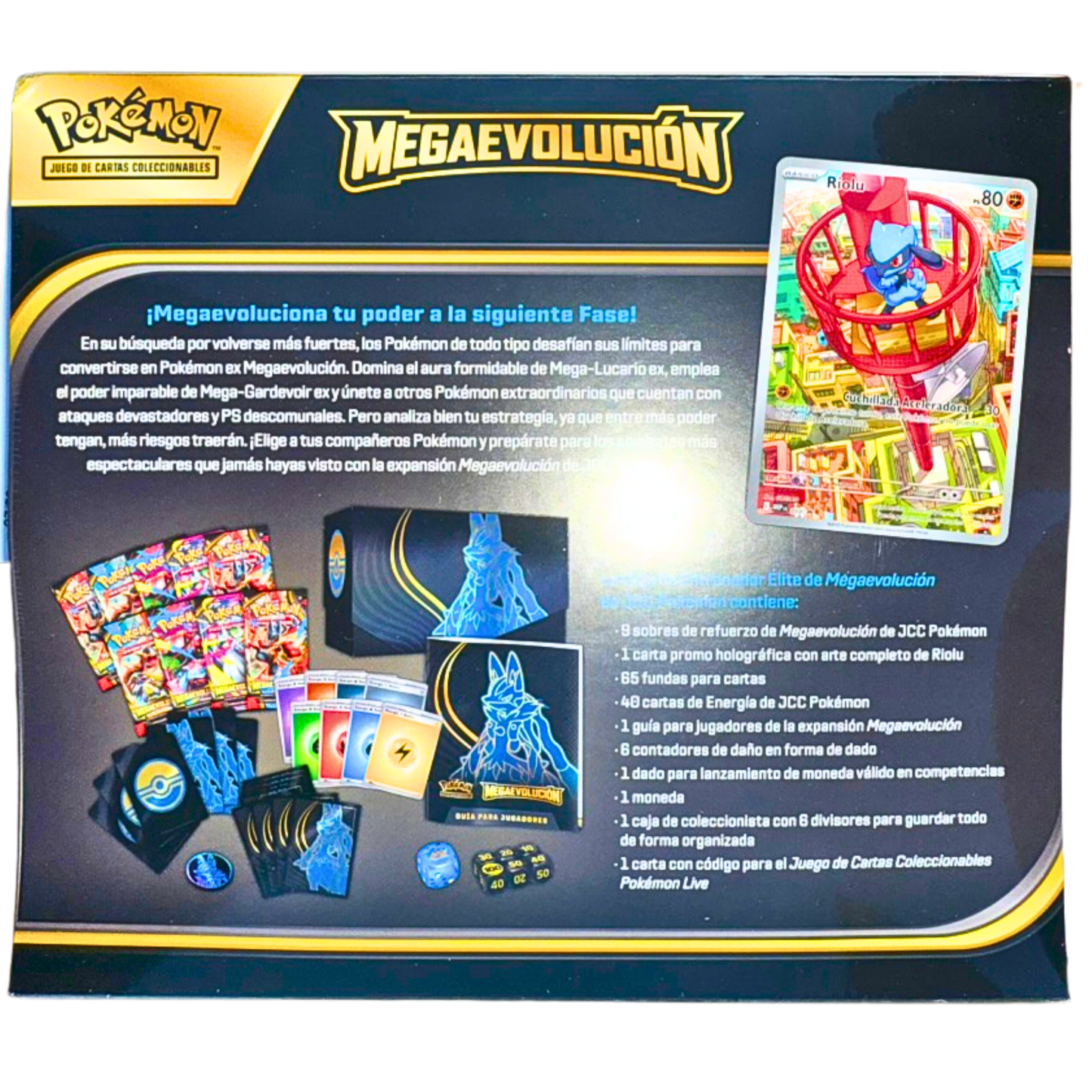 Spanish - Mega Evolucion (Mega Evolution) - Elite Trainer Box (Mega Lucario)