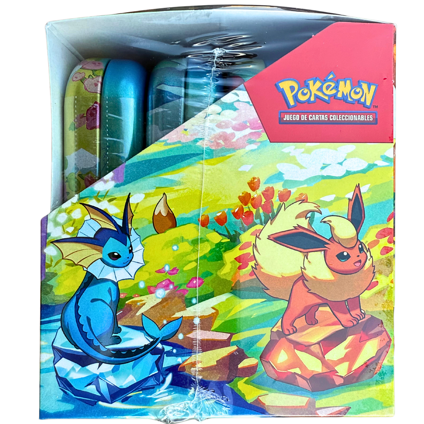 Pokemon TCG Spanish - Evoluciones Prismaticas (Prismatic Evolutions) Mini Tin Display