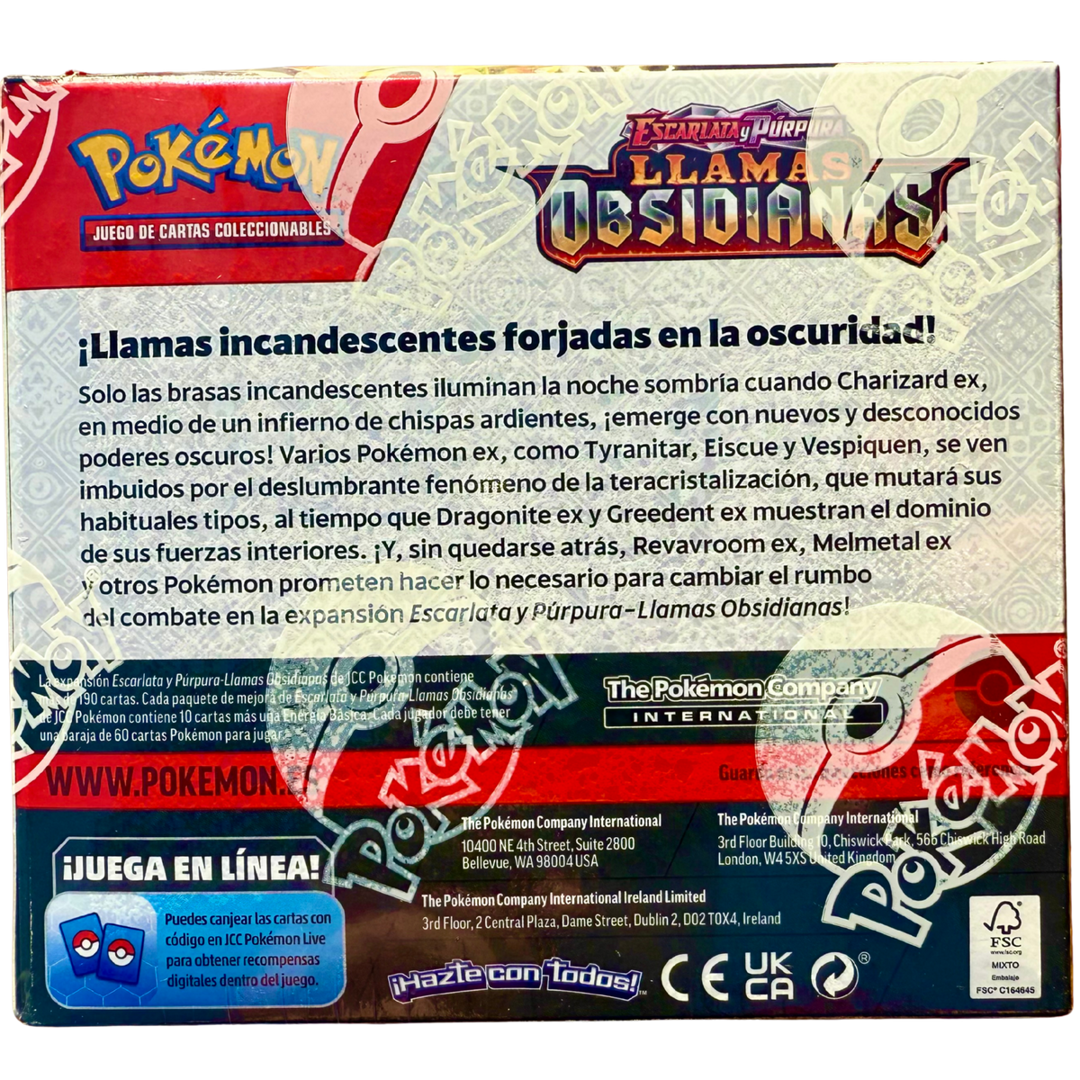 Spanish - Llamas Obsidianas (Obsidian Flames) Booster Box