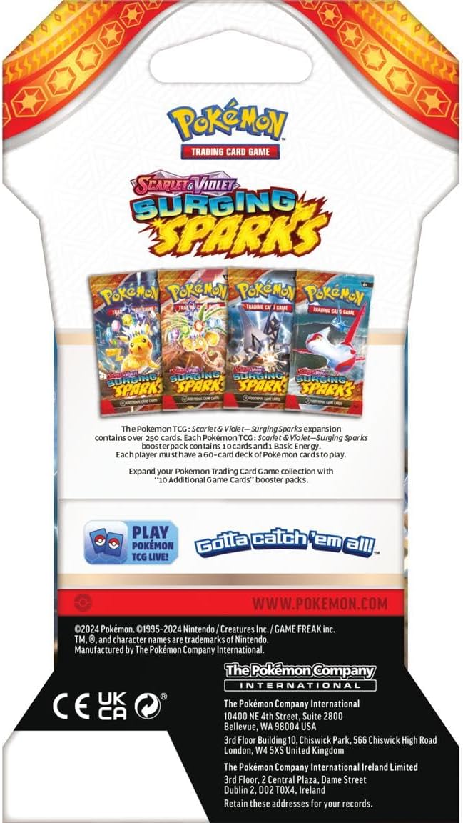 x6 Surging Sparks Sleeved Booster packs