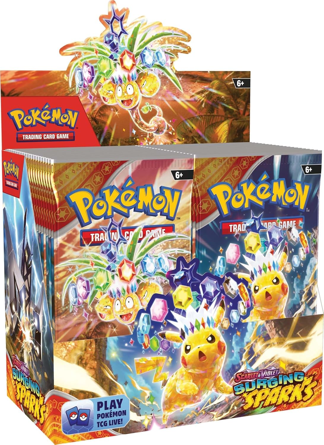 Surging Sparks Booster box display