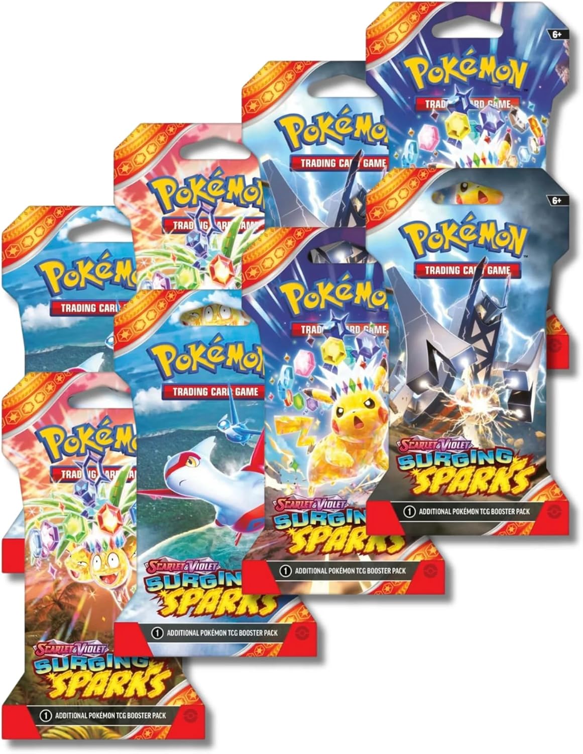 x6 Surging Sparks Sleeved Booster packs