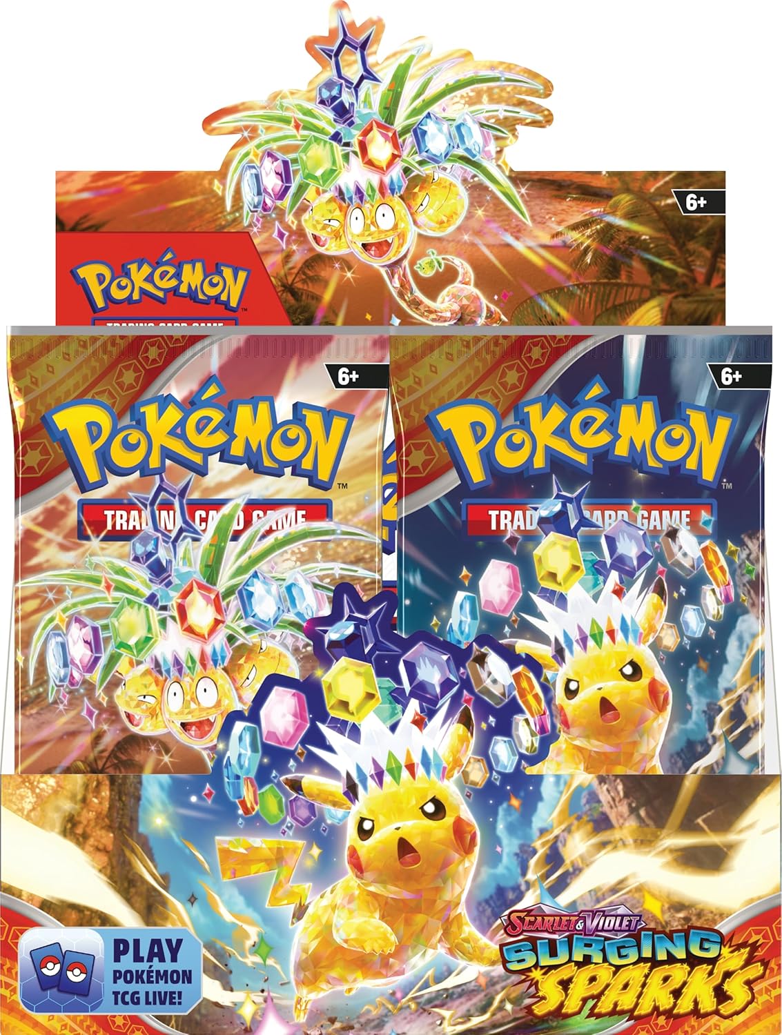 Surging Sparks Booster box display