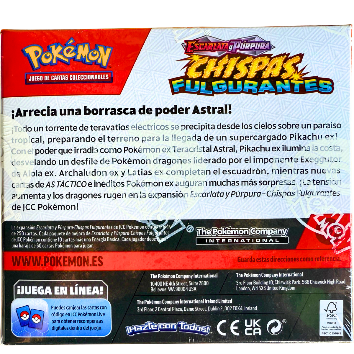 Spanish - Chispas Fulgurantes (Surging Sparks) Booster Box