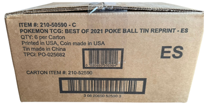 Spanish - Best of 2021 Pokeball Tin Case (6 tins)
