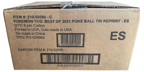 Spanish - Best of 2021 Pokeball Tin Case (6 tins)
