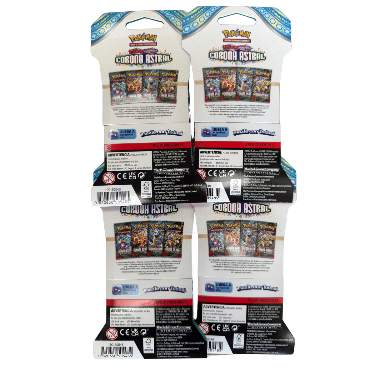 Spanish - x6 Corona Astral (Stellar Crown) Sleeved Booster Packs
