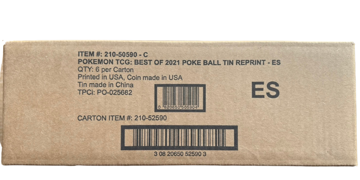 Spanish - Best of 2021 Pokeball Tin Case (6 tins)