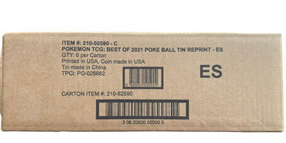 Spanish - Best of 2021 Pokeball Tin Case (6 tins)