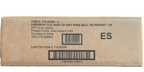 Spanish - Best of 2021 Pokeball Tin Case (6 tins)