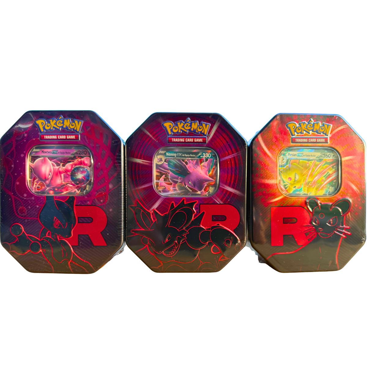 Spanish - Team Rocket Lata (Tin) Set 3 pack
