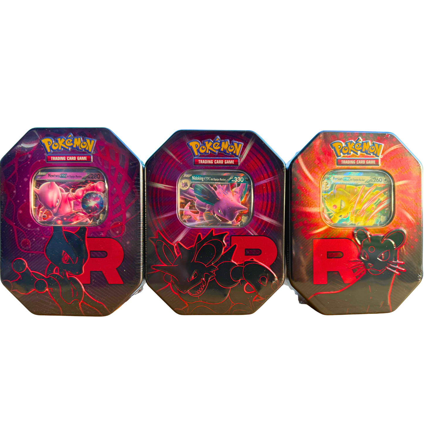 Spanish - Team Rocket Lata (Tin) Set 3 pack