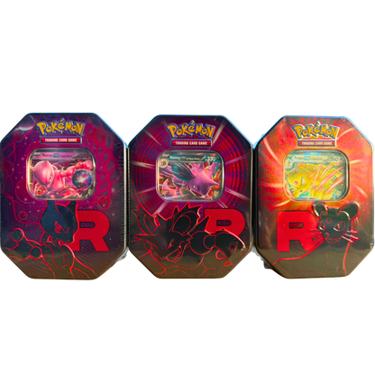 Spanish - Team Rocket Lata (Tin) Set 3 pack