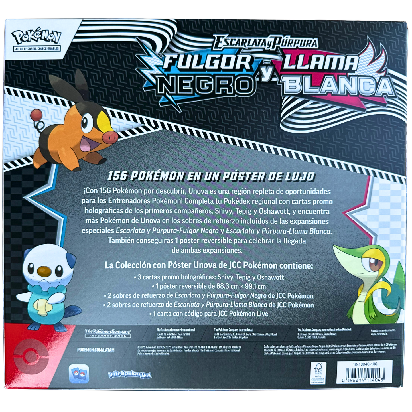 Spanish - Llama Blanca y Fulgor Negro (Black & White) - Unova Poster Collection