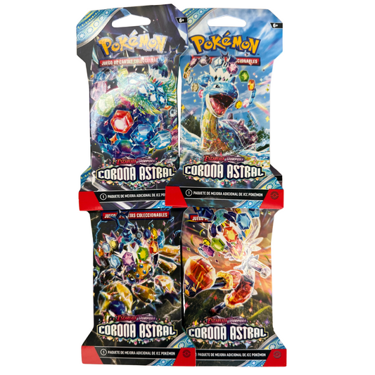 Spanish - x6 Corona Astral (Stellar Crown) Sleeved Booster Packs