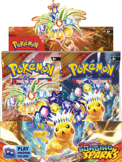 Surging Sparks Booster box display