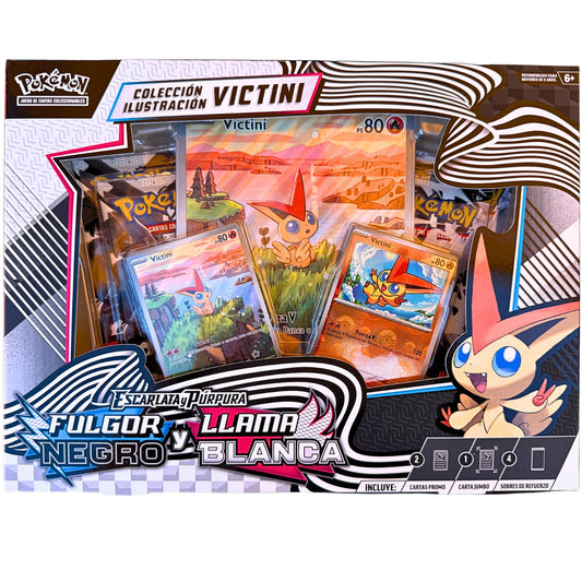 Spanish - Llama Blanca y Fulgor Negro (Black & White) - Illustration Collection Victini